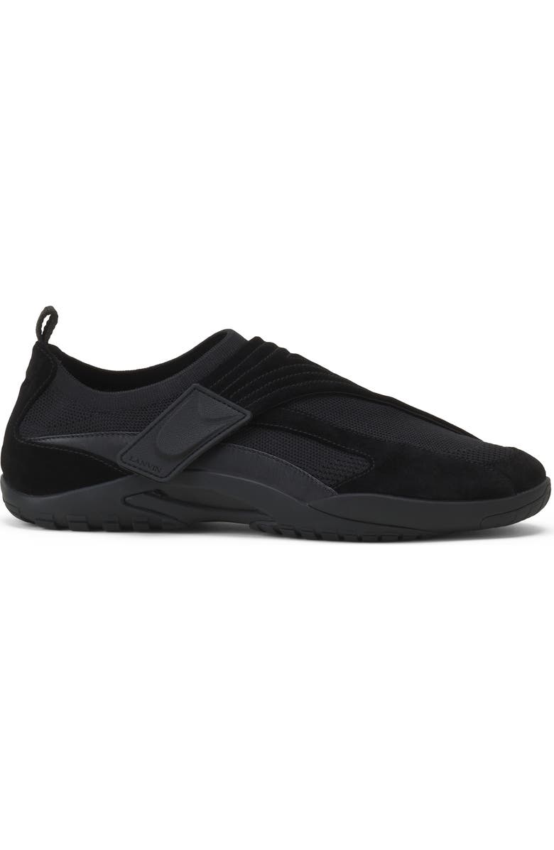 Lanvin Lnv1 Knit And Suede Sneakers, Main, color, Black/Black
