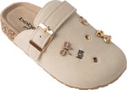 bebe Kids' Ornamented Faux Leather Footbed Sandal