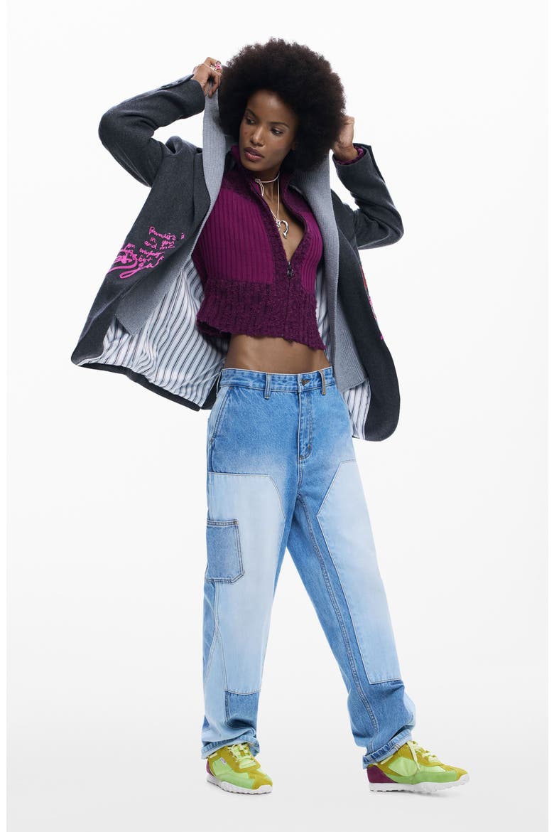 Hooded Blazer, Alternate, color, DARK GREY