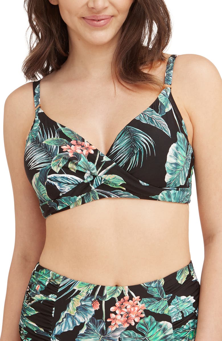 Sea Level Twist Front DD- & E-Cup Underwire Bikini Top, Main, color,