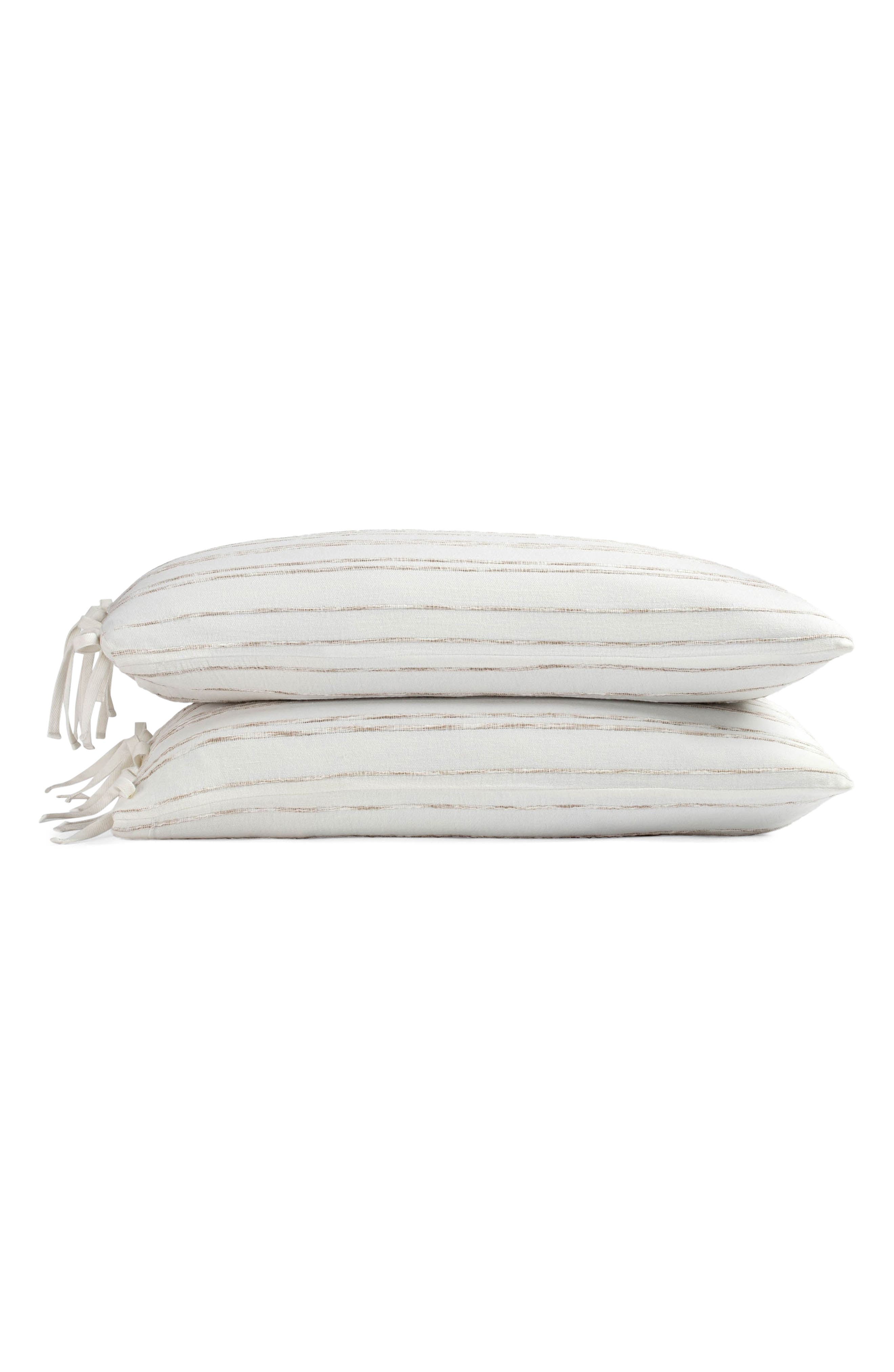 selected WHITE BEIGE STRIPE