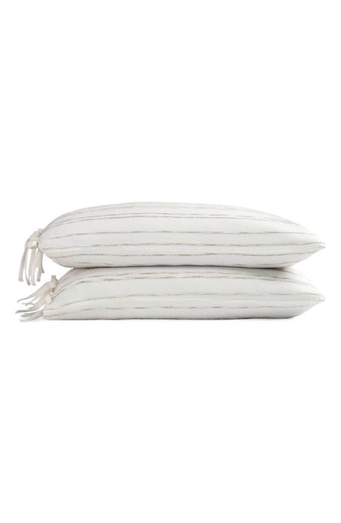 Beige Stripe Set of 2 Pillow Shams