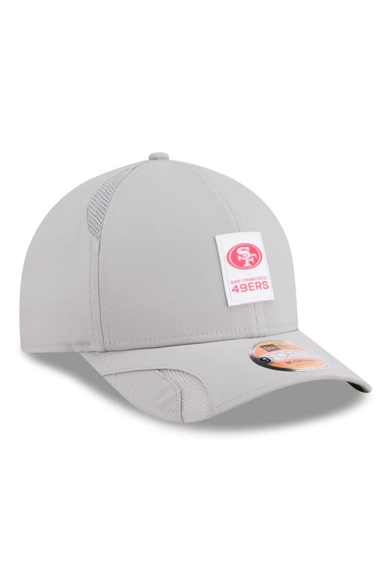 Men's New Era Gray San Francisco 49ers 2025 Sideline  M-Crown 9FORTY Adjustable Hat, Alternate, color, Gray