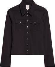 Cinq à Sept Lyric Button-Up Knit Shirt