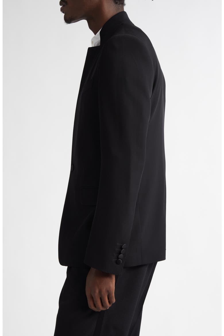 Double Breasted Wool & Silk Blend Gabardine Jacket, Alternate, color, N0000 NERO