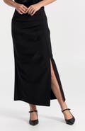 Ronen Chen Midi Skirt with a Slit