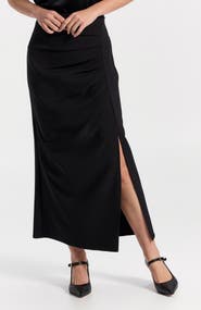 Ronen Chen Midi Skirt with a Slit
