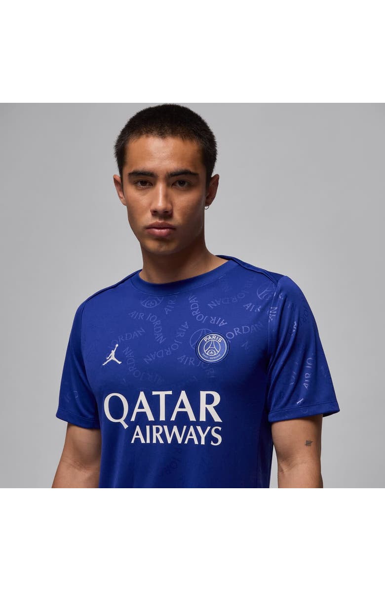 Jordan Brand Men's Jordan Brand Blue Paris Saint-Germain 2024/25 Fourth Academy Pro Pre-Match Top, Alternate, color, 