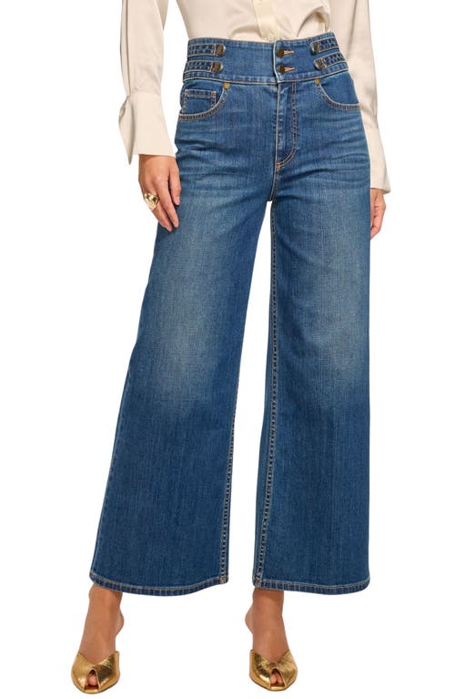 Ramy Brook Liv Crop Wide Leg Jeans In Blue