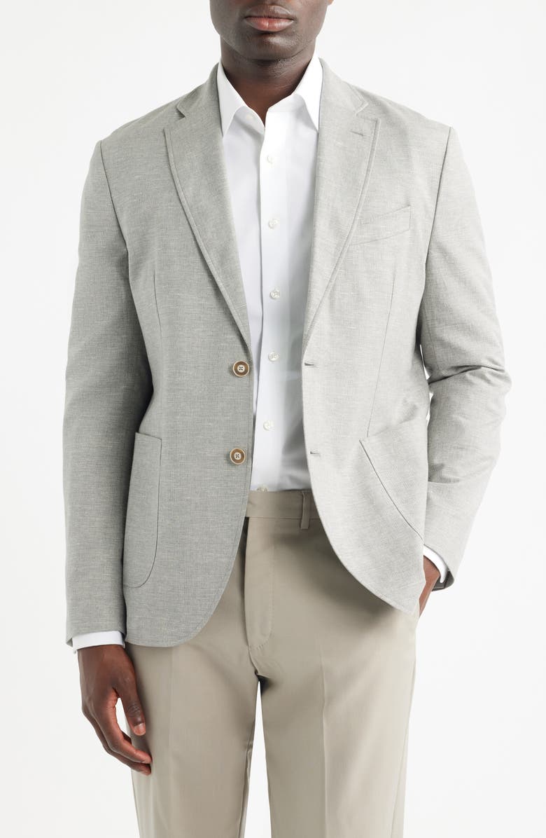 GRUNER 1949 Alfi Textured Sport Coat, Main, color, Light Grey