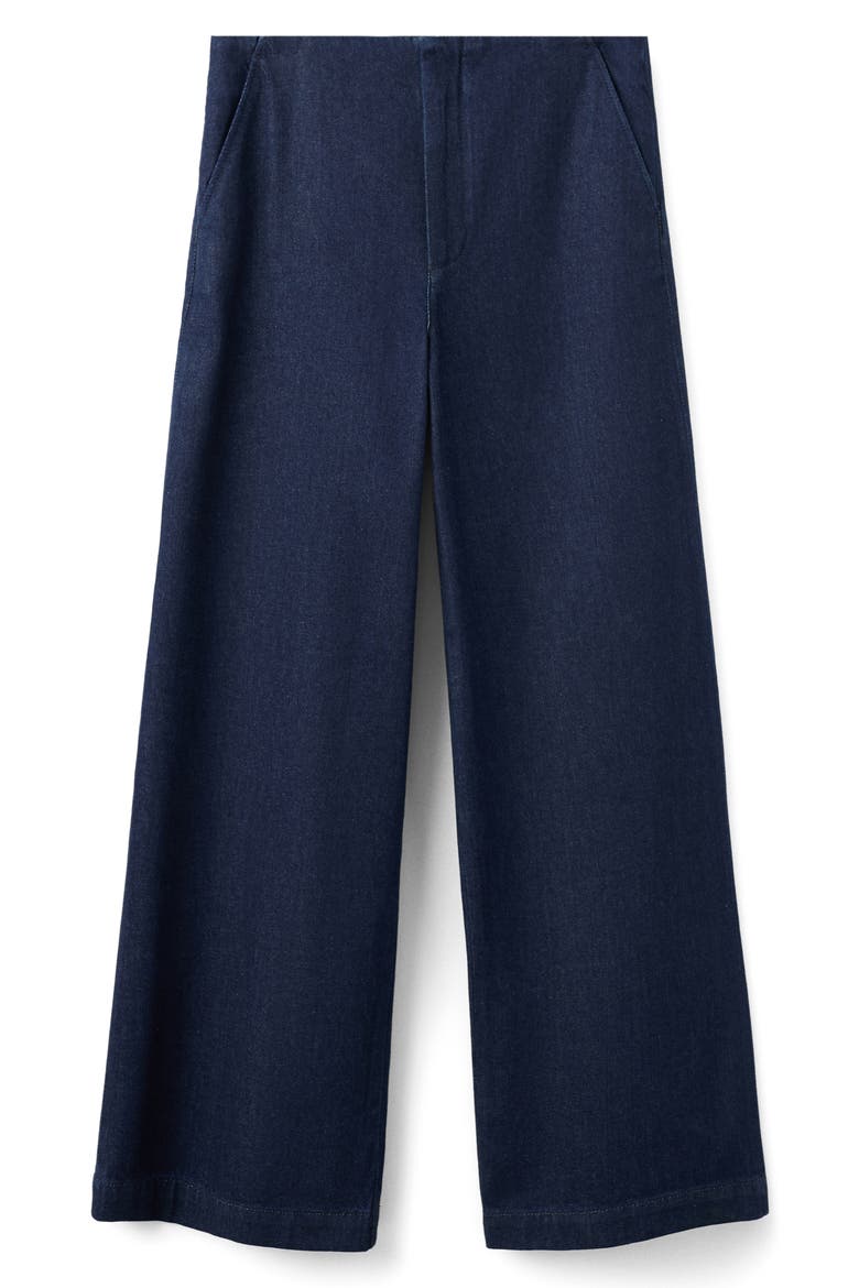Flat Front Mid Rise Wide Leg Jeans, Main, color, OPEN BLUE