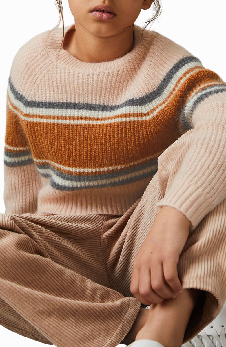 Reiss Kids' Miri Sr. Stripe Crewneck Sweater, Alternate, color, 