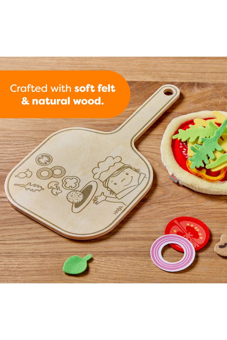 Pizza Play Food Set for Kids Play Kitchen with Toppings, Alternate, color, Multi