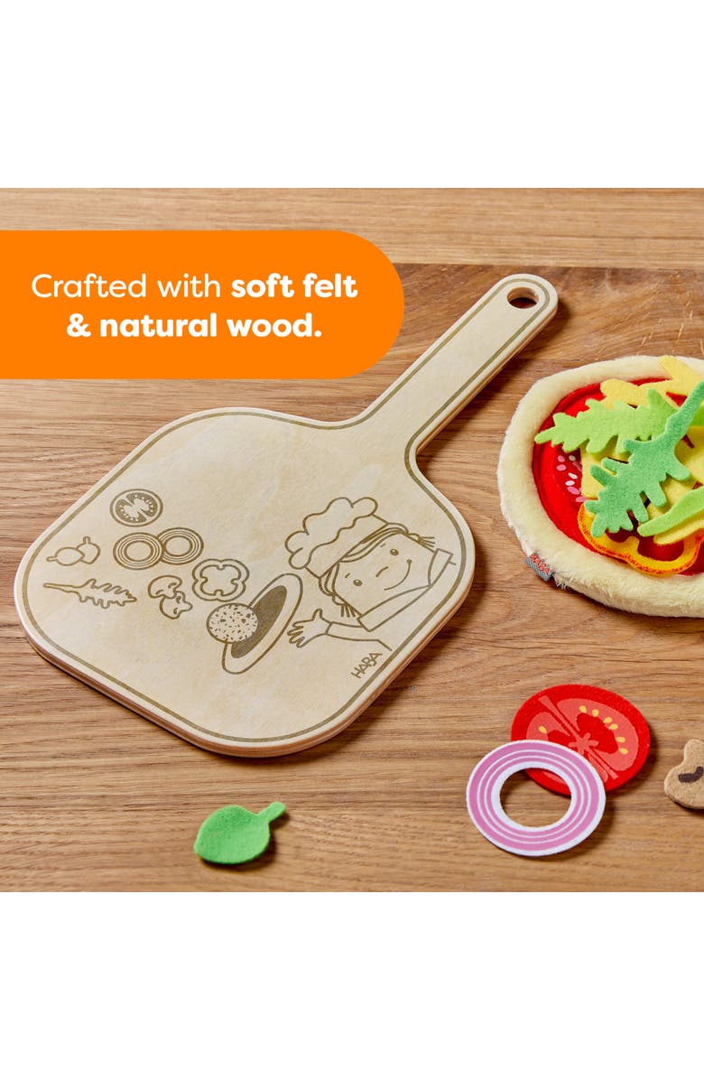 HABA Pizza Play Food Set for Kids Play Kitchen with Toppings, Alternate, color, Multi