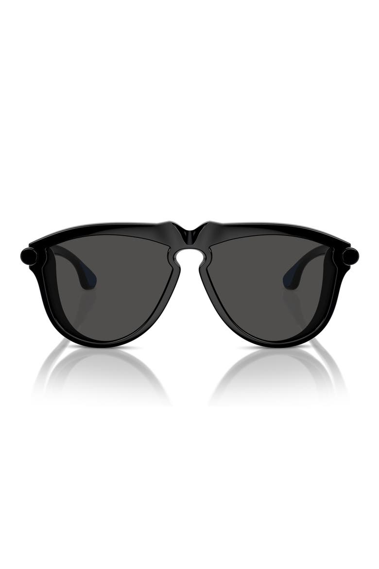 Kids' 52mm Pilot Sunglasses, Main, color, BLACK / DARK GREY