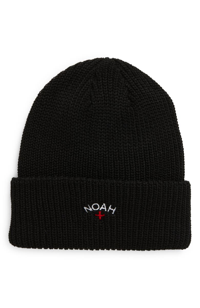 Noah Core Logo Beanie, Main, color, Black