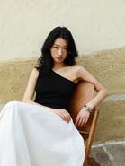 GOBI Mongolian Cashmere Cashmere Silk Sleeveless Asymmetric Top