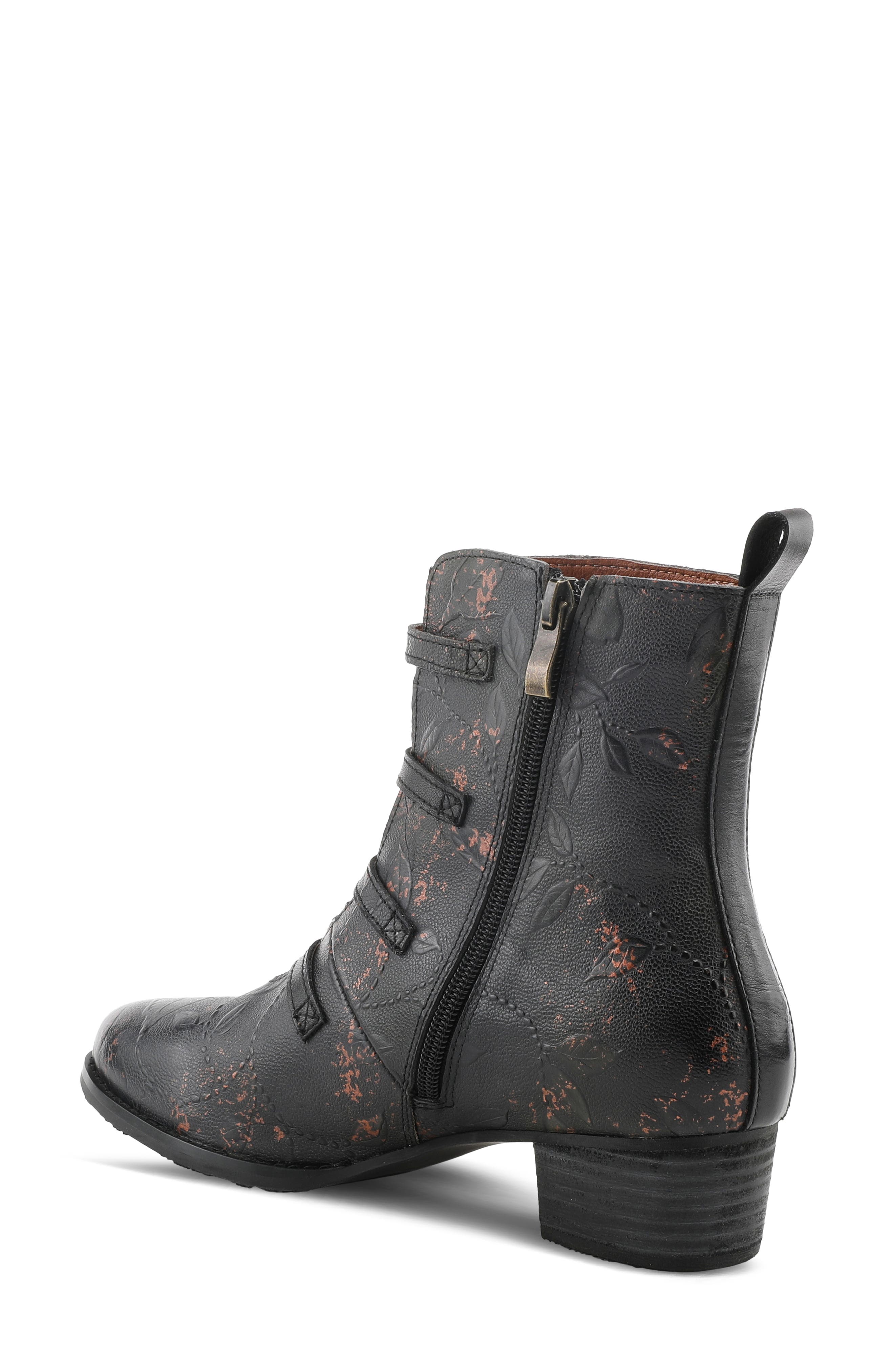 L'Artiste by Spring Step Imemine Floral Embossed Bootie, Alternate, color, 