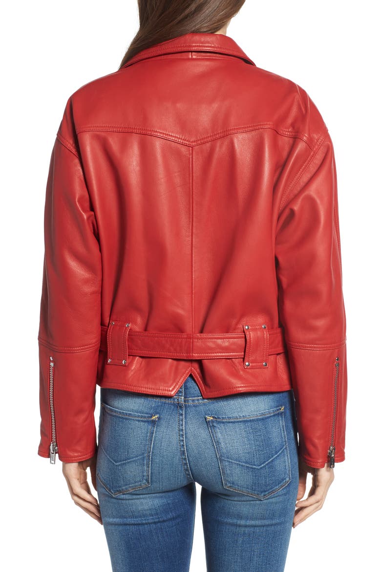 Leather Jacket, Alternate, color, RIOT