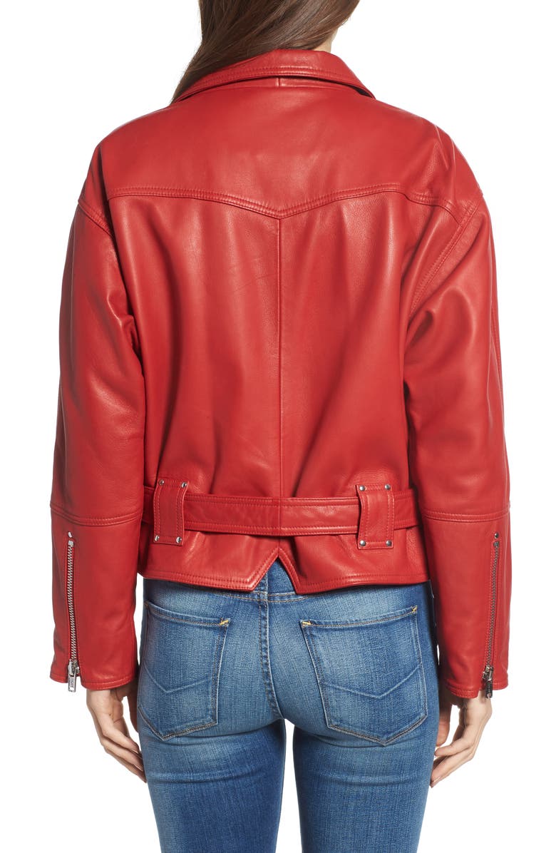 Hudson Jeans Leather Jacket, Alternate, color,