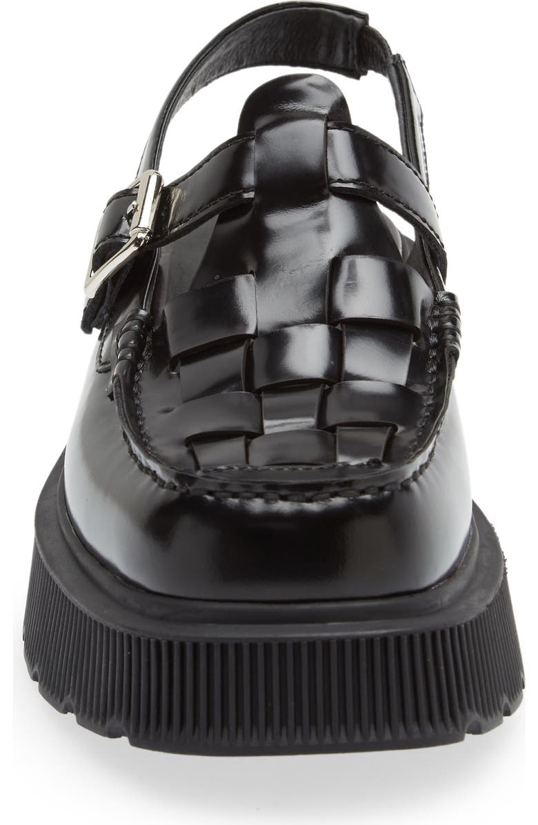 Jeffrey Campbell Crossed Platform Loafer, Alternate, color, Black