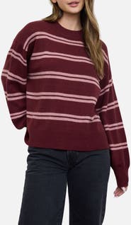 Blu Pepper Stripe Crew Sweater