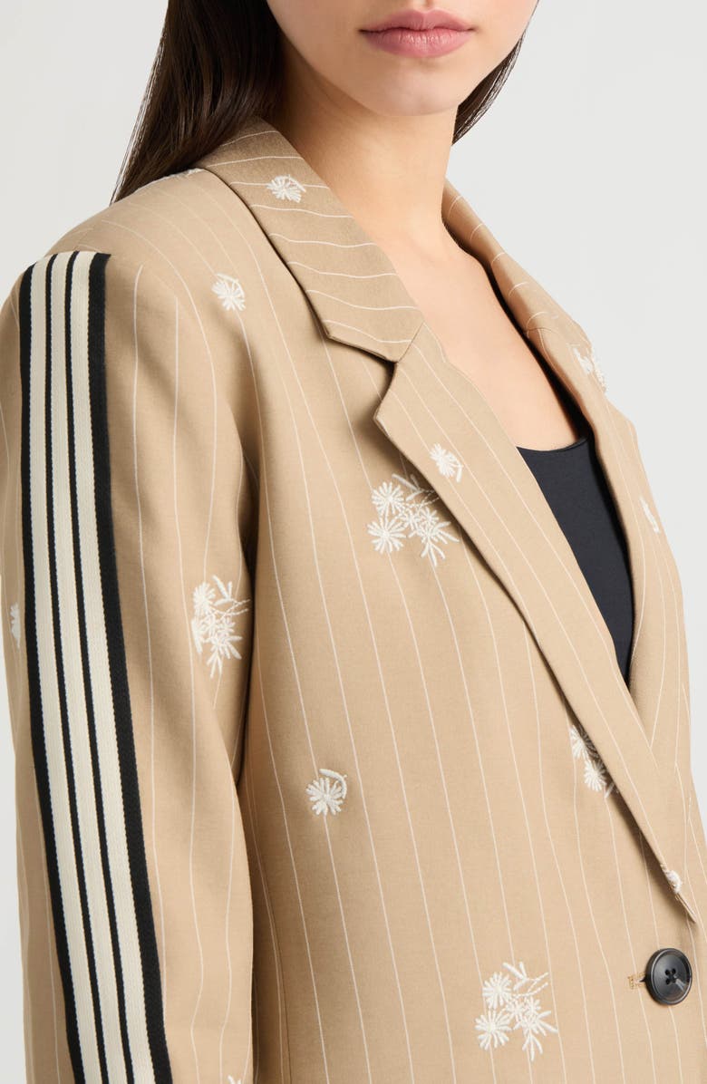 NVLT Embroidered Pinstripe Blazer, Alternate, color, Camel Stripe