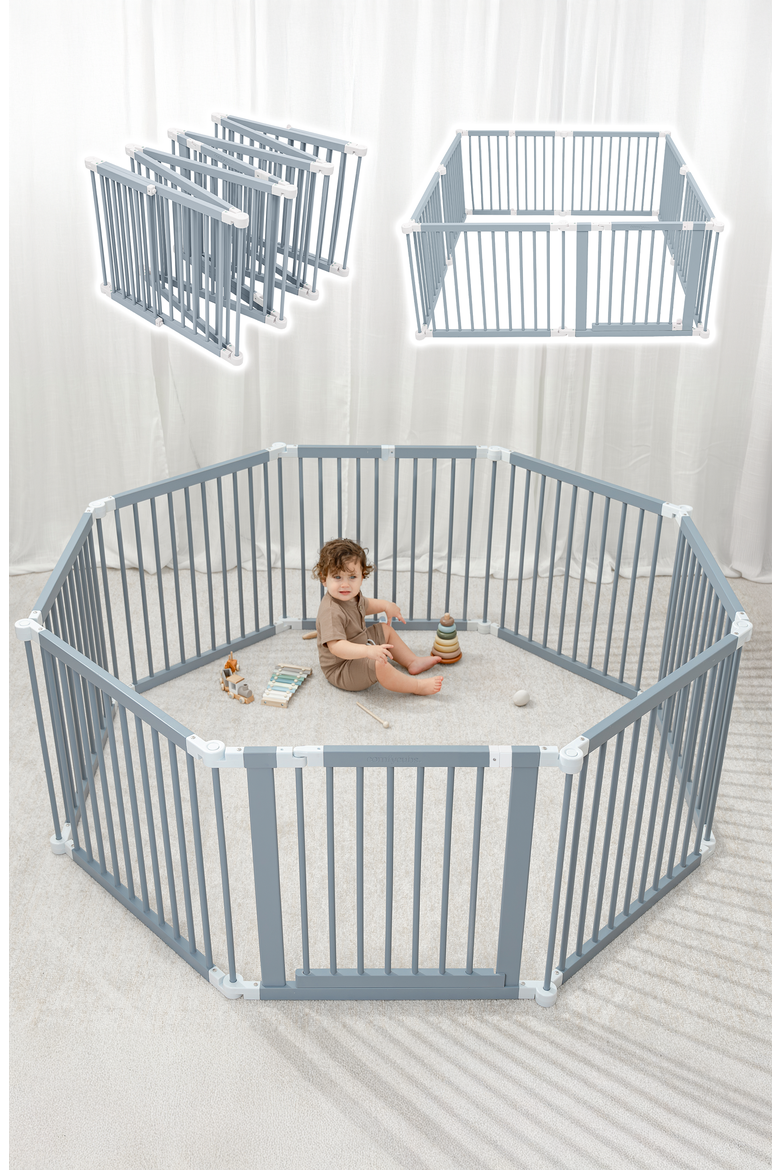Playpen for Toddler and Babies, Main, color, Pacific Blue