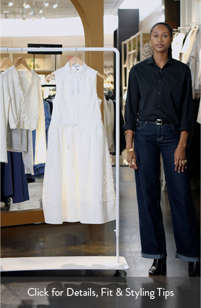 Chloe Sleeveless Midi Shirtdress, sales video thumbnail