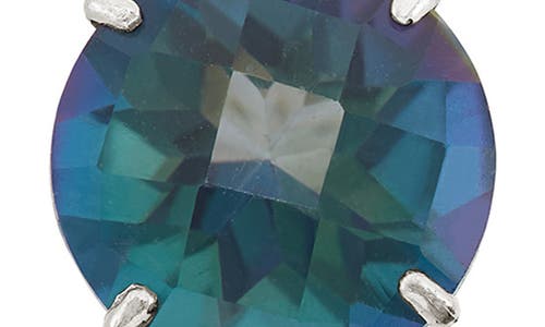 Fzn 10k Gold Solitaire Stud Earrings In Blue