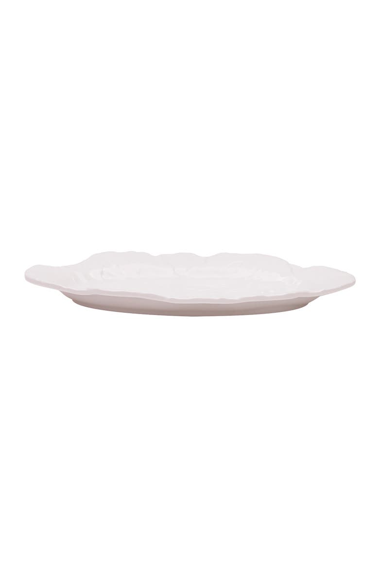 White Cabbage Leaf Large Serving Platter 15.76", Alternate, color, Green
