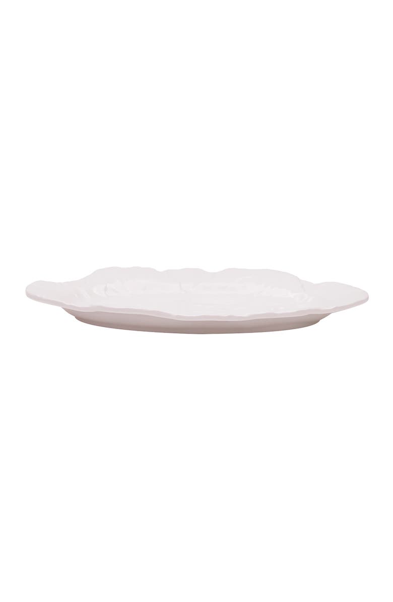 C&F Home White Cabbage Leaf Large Serving Platter 15.76", Alternate, color, Green