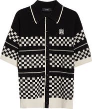 AMIRI Checkered Wool Mesh Shirt