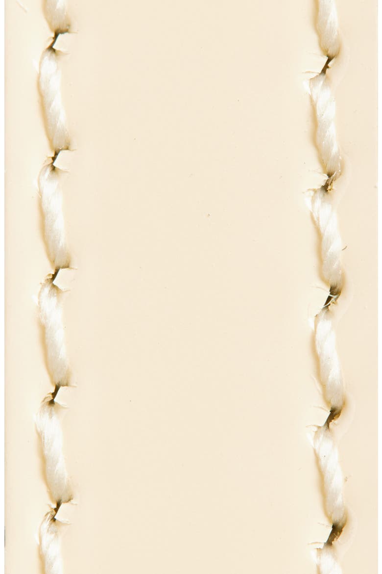 VLOGO Signature Leather Belt, Alternate, color, BUTTER WHITE