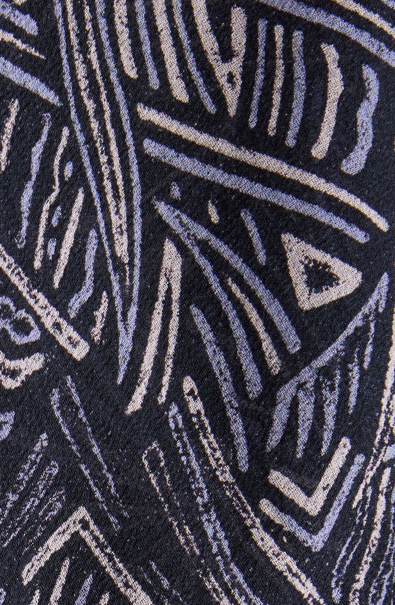 Isabel Marant Thanais Print Silk Lace-Up Top, Alternate, color, Faded Night