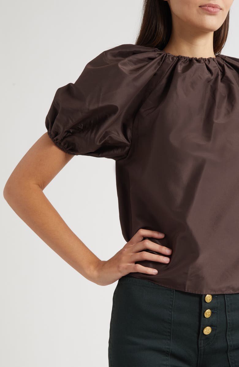 Ulla Johnson Talie Puff Sleeve Top, Alternate, color, Sequoia