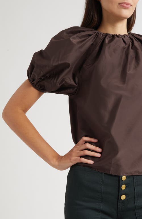 Ulla Johnson Talie Puff Sleeve Top In Brown