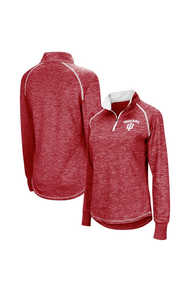 COLOSSEUM Women's Colosseum Crimson Indiana Hoosiers Bikram Quarter-Zip Pullover Jacket, Alternate, color,