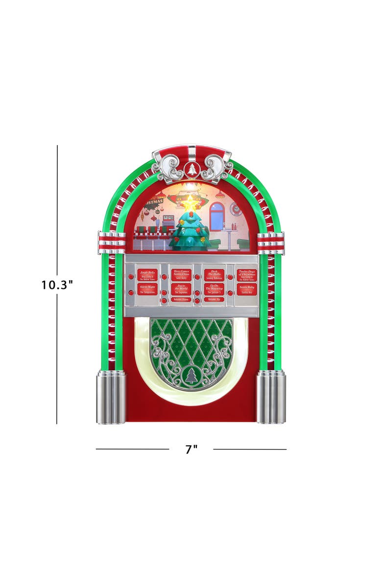 10 in. Retro Rock-O-Rama Jukebox - Red, Alternate, color, Red