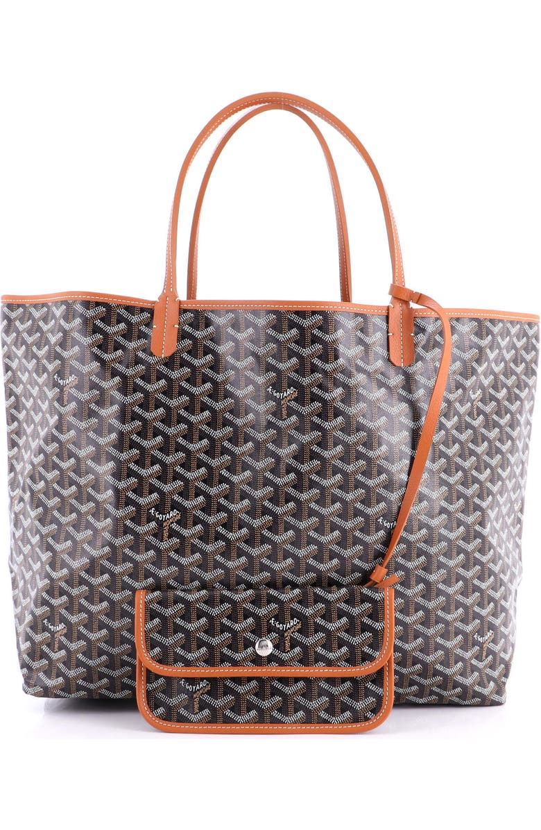 Pre-Owned Goyard Saint Louis Tote Coated Canvas GM, Alternate, color, Brown