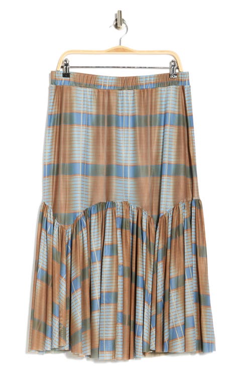 Playa Plaid Maxi Skirt