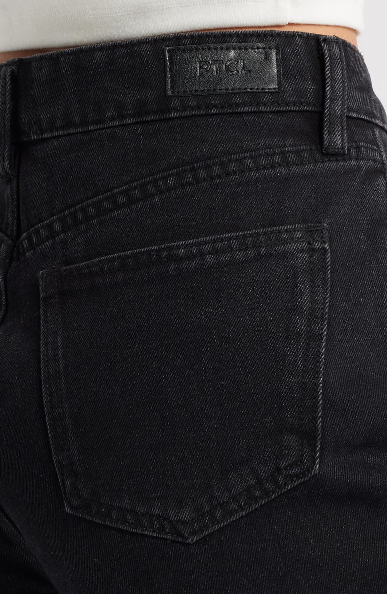 PTCL Mia High Waist Denim Bermuda Shorts, Alternate, color, Black Wash