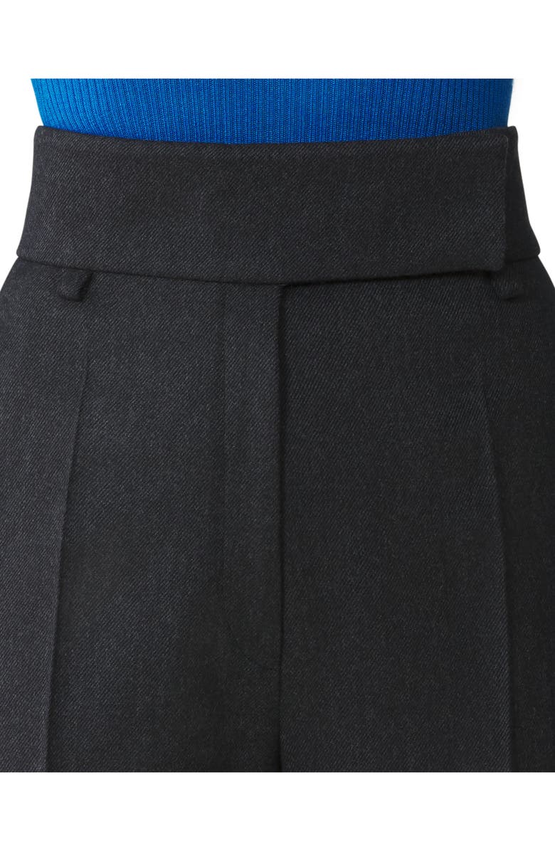 Lanvin Cigarette Pants In Flannel, Alternate, color, Anthracite