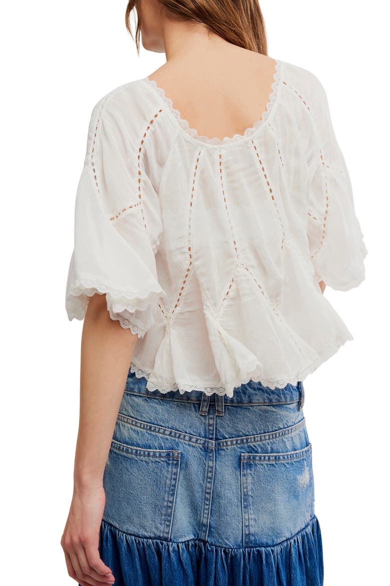 Michelle Lace Trim Top, Alternate, color, CLEAN IVORY