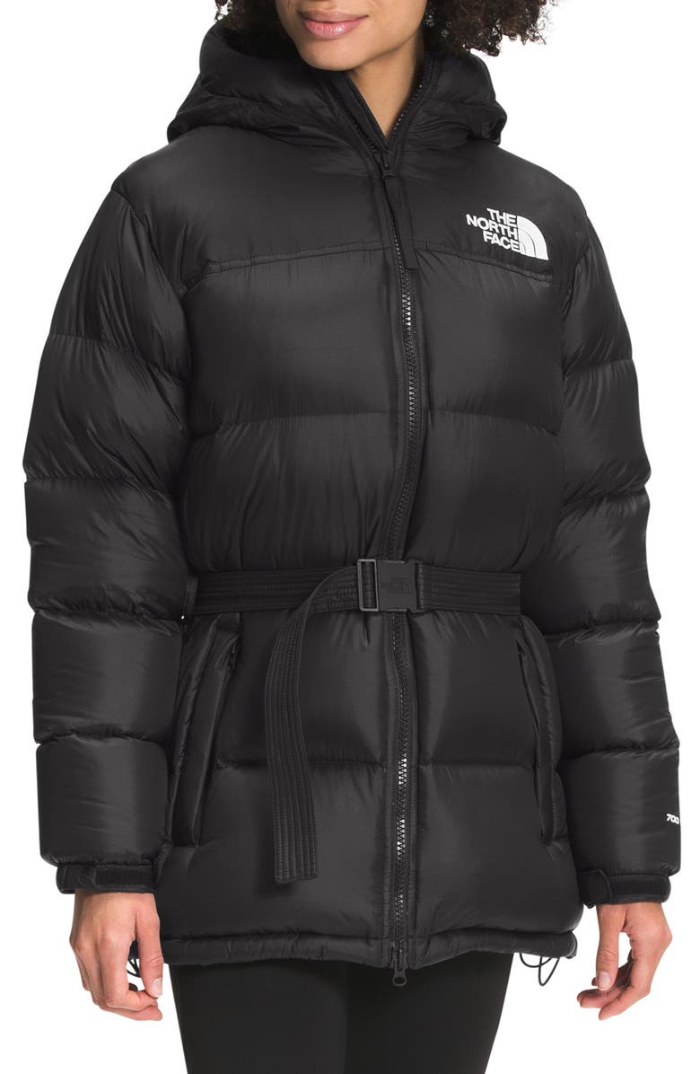 The North Face Nuptse<sup>®</sup> Belted Water Repellent 700 Fill Power Down Jacket, Main, color,