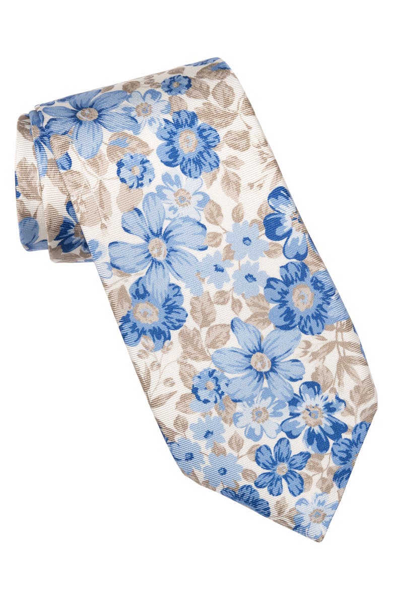 Elizabetta Altamura - Extra Long Printed Silk Tie for Men, Main, color, Blue