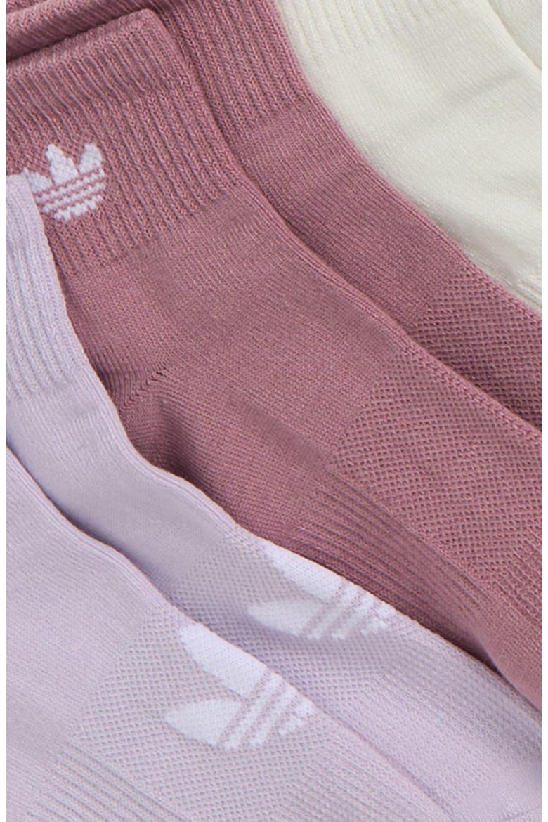 Gender Inclusive Originals Assorted 3-Pack Lettuce Edge Ruffle Quarter Socks, Alternate, color, GREY/ WHITE/ MAUVE