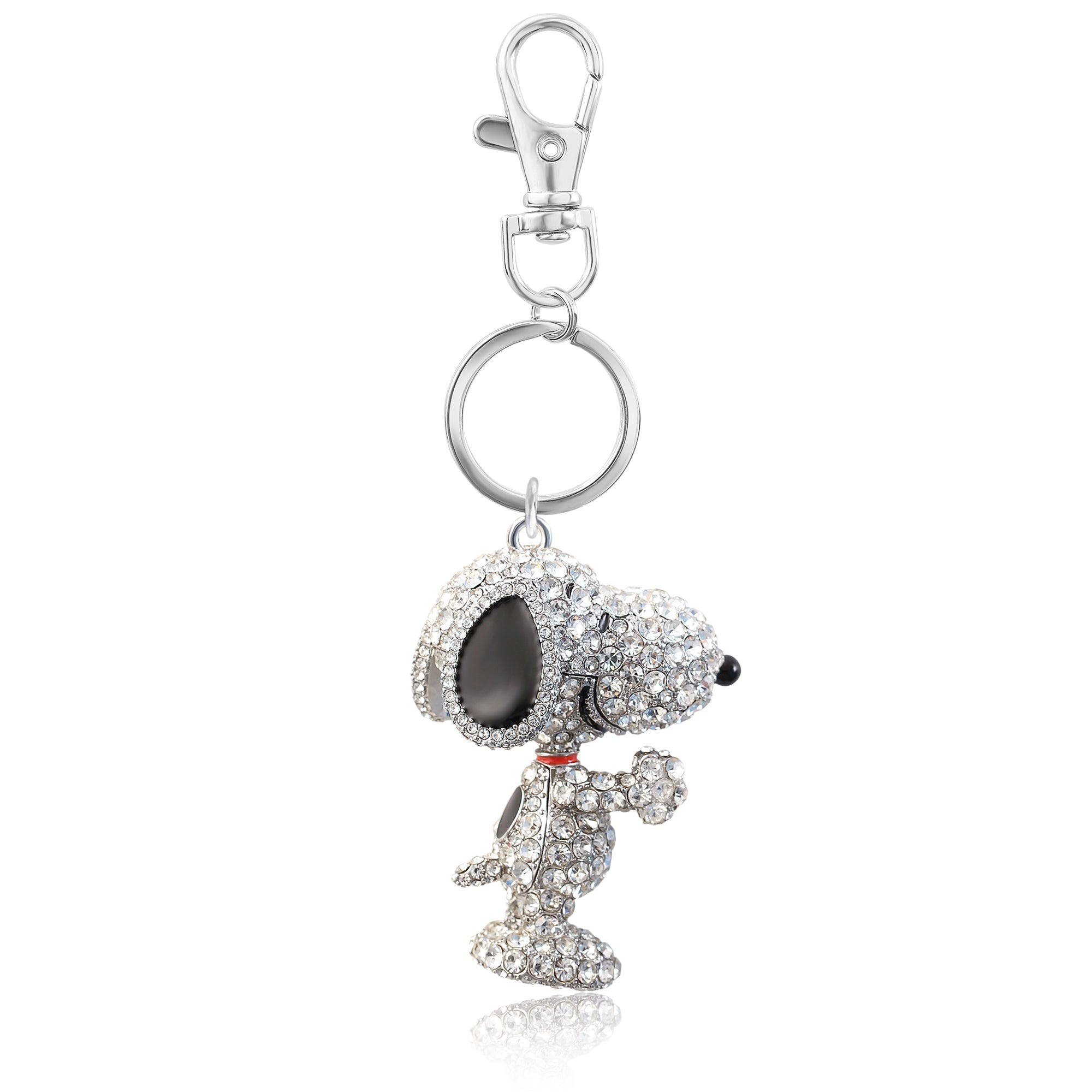 PEANUTS Snoopy Peanuts Pave 3D Bling Keychain, Main, color, White