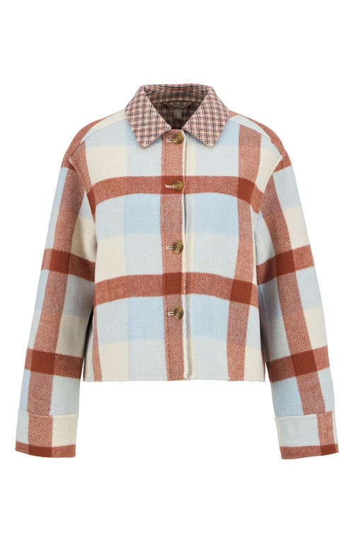 Barbour Robyn Wool Blend Shirt Jacket In Blue