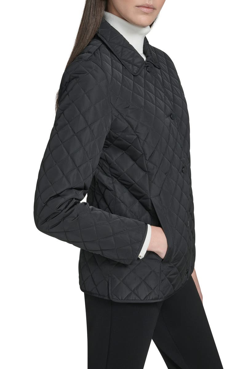 Calvin Klein Quilted Barn Jacket, Alternate, color, Black